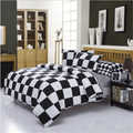 Parure de Lit Noir et Blanc <br/> Carreaux