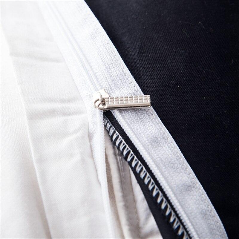 Parure de Lit Noir et Blanc <br/> Unie