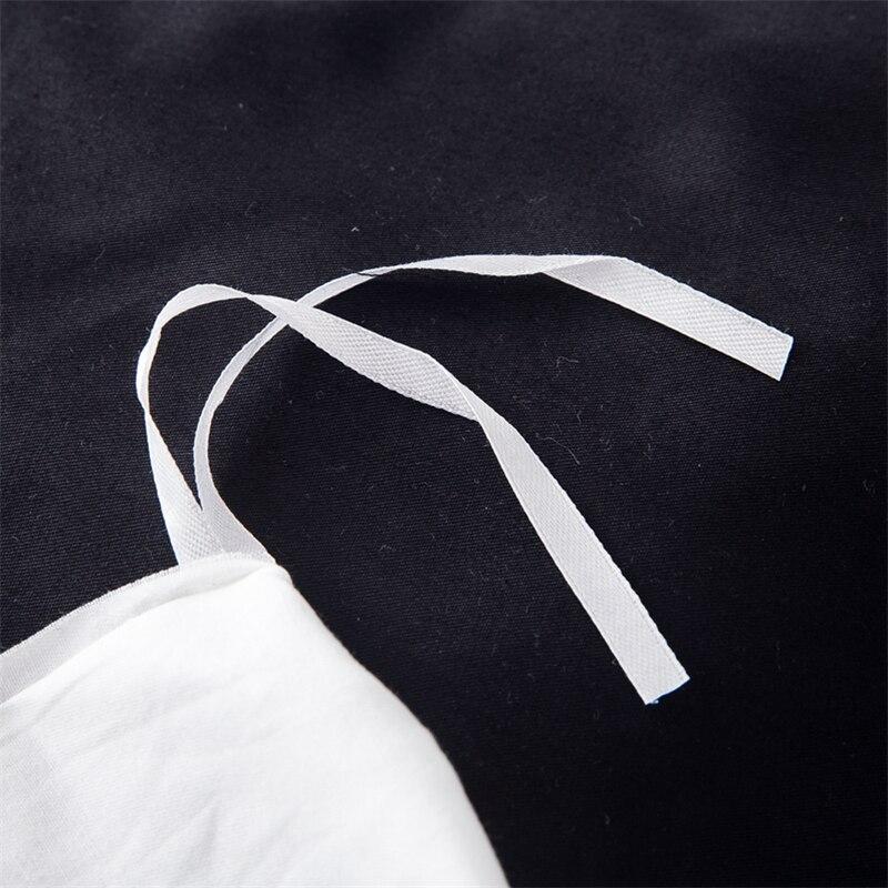 Parure de Lit Noir et Blanc <br/> Unie