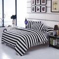 Parure de Lit Noir et Blanc <br/> Rayée