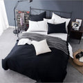 Parure de Lit Noir et Blanc <br/> Unie