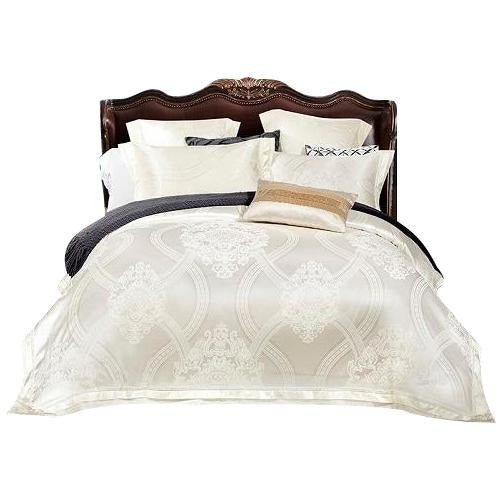 Parure de Lit Blanc <br/> Effet Or