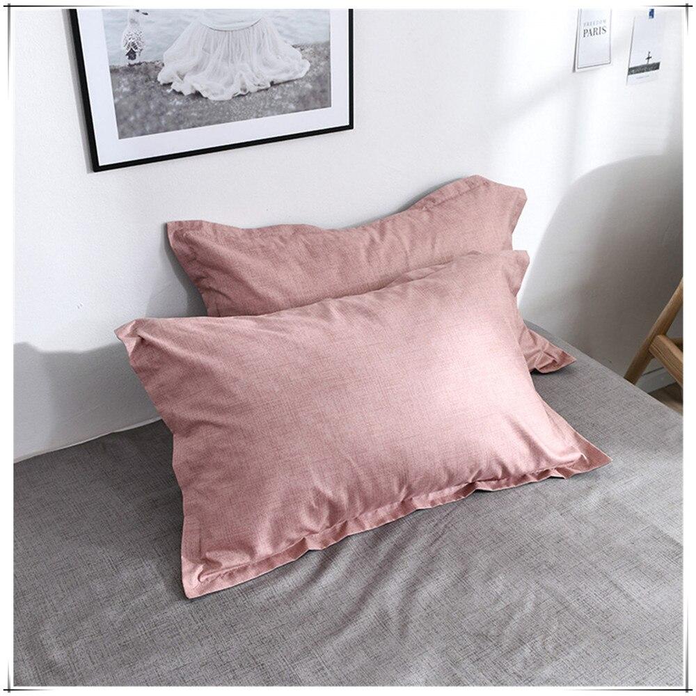 Parure de Lit Rose <br/> Gris Uni