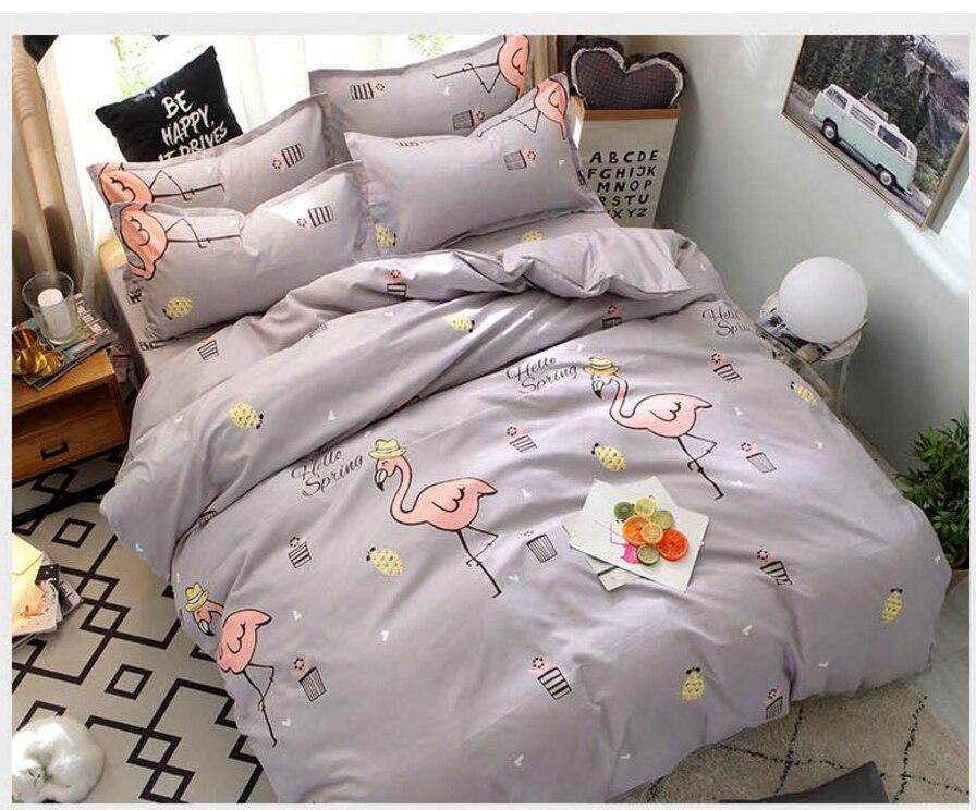 Parure de Lit Gris <br/> Motif Clair